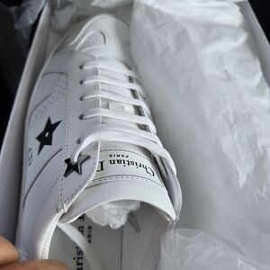 Dior Women's White and Black Star Sneakers
